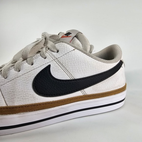 Nike Court Legacy Next Nature Shoes Womens 8 White Black Gold Casual Sneakers - Picture 4 of 10